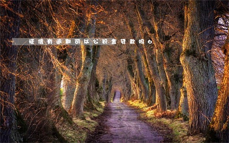 征信有逾期可以公积金贷款吗6 征信有逾期可以公积金贷款吗6