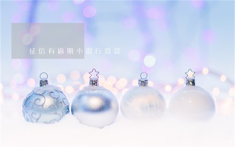 征信有逾期小银行贷款 征信有逾期小银行贷款