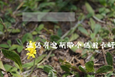 征信有逾期那个信用卡好下 征信有逾期那个信用卡好下