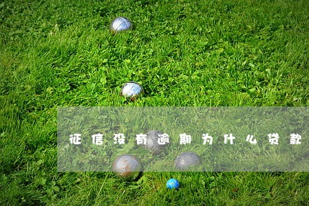 征信没有逾期为什么贷款不了 征信没有逾期为什么贷款不了