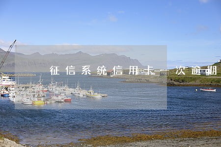 征信系统信用卡一次逾期房贷 征信系统信用卡一次逾期房贷