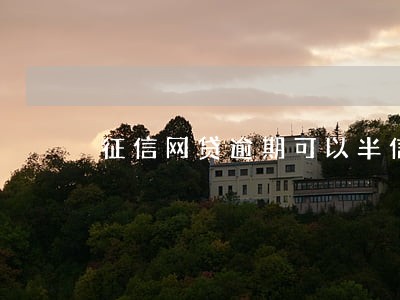 征信网贷逾期可以半信用卡吗