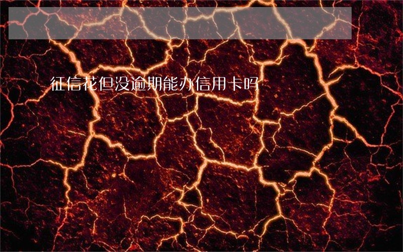 征信花但没逾期能办信用卡吗