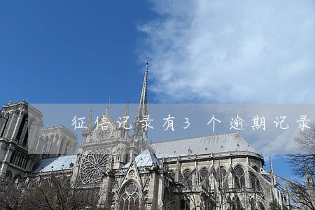 征信记录有3个逾期记录 征信记录有3个逾期记录