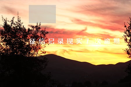 征信记录现实7次逾期 征信记录现实7次逾期