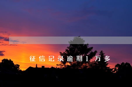 征信记录逾期1万多 征信记录逾期1万多