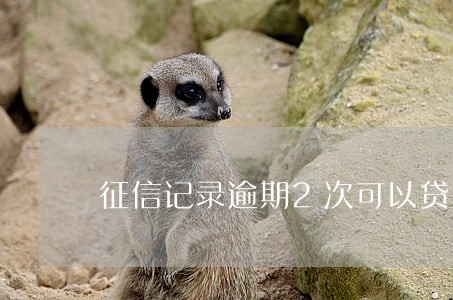 征信记录逾期2次可以贷款么 征信记录逾期2次可以贷款么