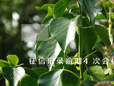 征信记录逾期4次会被录用吗 征信记录逾期4次会被录用吗