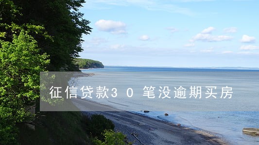 征信贷款30笔没逾期买房 征信贷款30笔没逾期买房