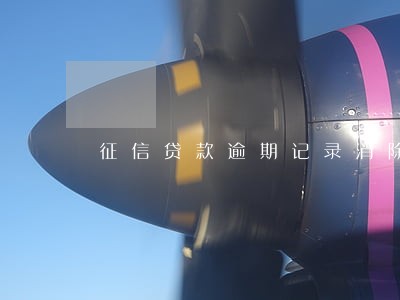 征信贷款逾期记录消除 征信贷款逾期记录消除