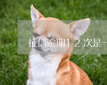 征信逾期12次是一个月吗 征信逾期12次是一个月吗