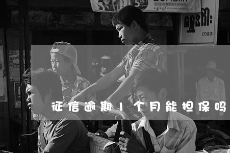 征信逾期1个月能担保吗 征信逾期1个月能担保吗