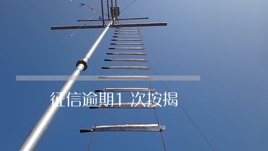征信逾期1次按揭 征信逾期1次按揭