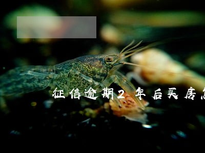 征信逾期2年后买房怎么办 征信逾期2年后买房怎么办