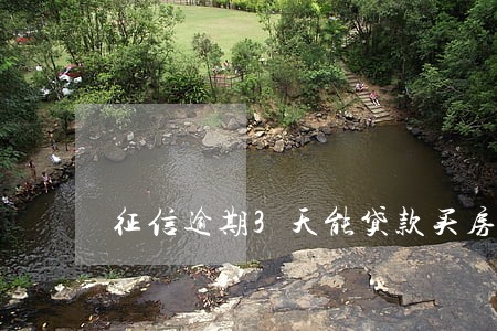 征信逾期3天能贷款买房吗 征信逾期3天能贷款买房吗