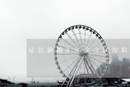 征信逾期48次可以按揭买房吗 征信逾期48次可以按揭买房吗