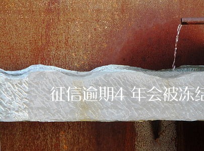 征信逾期4年会被冻结资产吗 征信逾期4年会被冻结资产吗