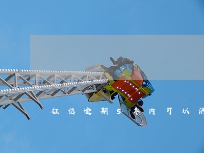 征信逾期5年内可以消除吗 征信逾期5年内可以消除吗