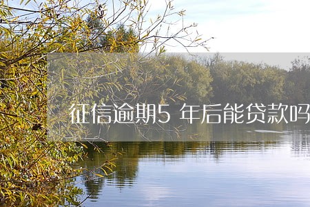 征信逾期5年后能贷款吗 征信逾期5年后能贷款吗