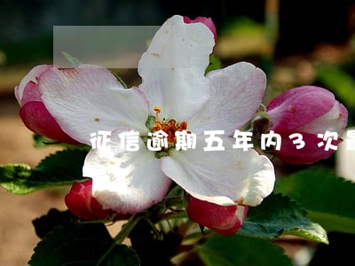 征信逾期五年内3次最长1个月 征信逾期五年内3次最长1个月