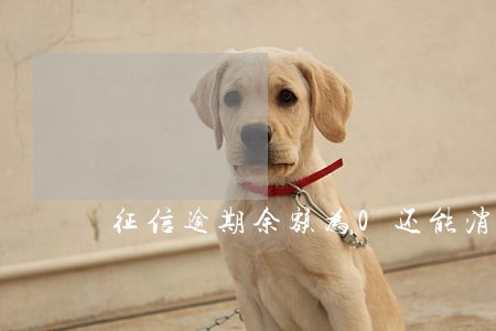 征信逾期余额为0还能消除 征信逾期余额为0还能消除