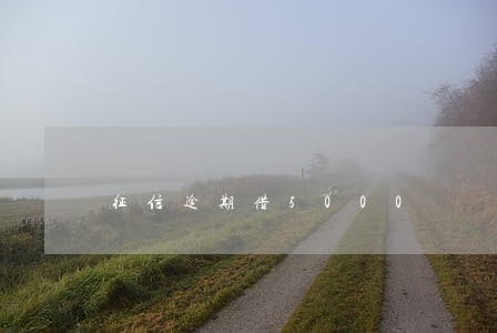 征信逾期借5000 征信逾期借5000