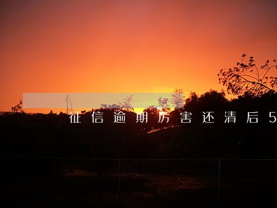 征信逾期厉害还清后5年能恢复吗 征信逾期厉害还清后5年能恢复吗