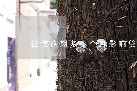 征信逾期多少个月影响贷款 征信逾期多少个月影响贷款