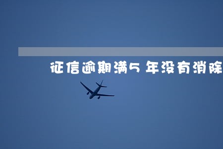 征信逾期满5年没有消除