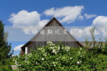 征信逾期记录5年后几号删除