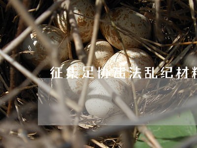 征集足协违法乱纪材料
