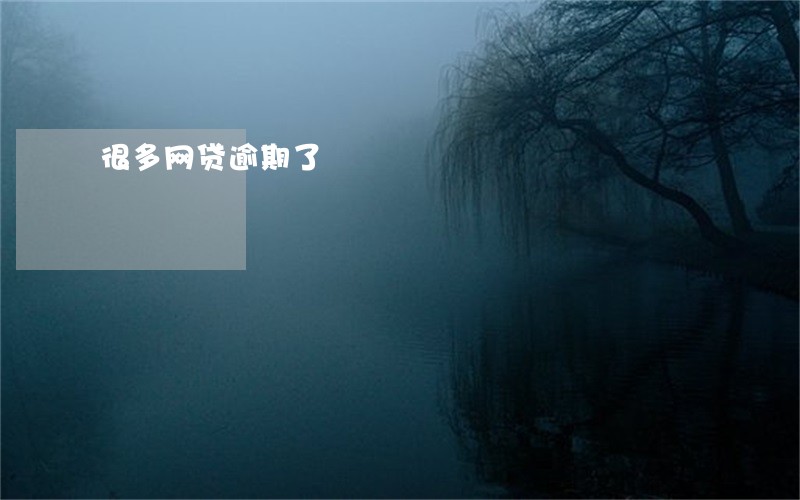 很多网贷逾期了 很多网贷逾期了