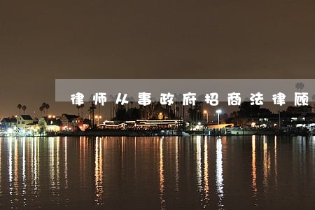 律师从事政府招商法律顾问