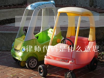 律师代码是什么意思 律师代码是什么意思