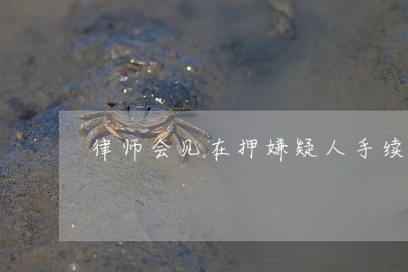 律师会见在押嫌疑人手续 律师会见在押嫌疑人手续