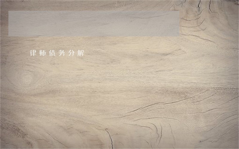 律师债务分解 律师债务分解
