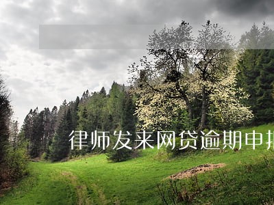 律师发来网贷逾期申报表 律师发来网贷逾期申报表