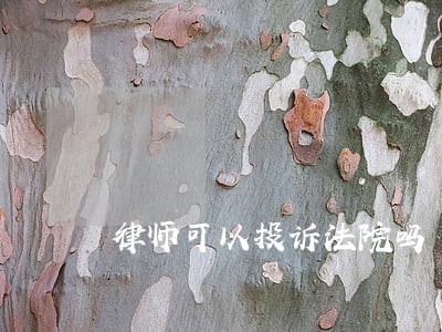 律师可以投诉法院吗 律师可以投诉法院吗
