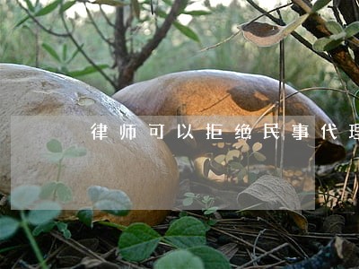 律师可以拒绝民事代理吗 律师可以拒绝民事代理吗