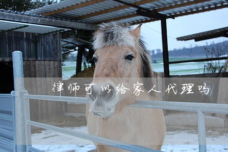 律师可以给家人代理吗 律师可以给家人代理吗