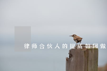 律师合伙人的提成如何做账 律师合伙人的提成如何做账