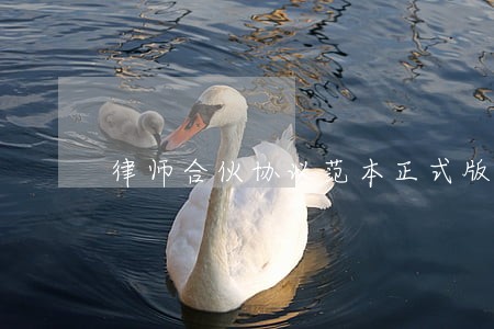 律师合伙协议范本正式版 律师合伙协议范本正式版