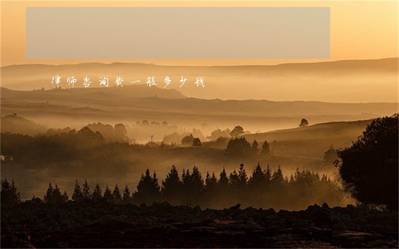 律师咨询费一般多少钱 律师咨询费一般多少钱