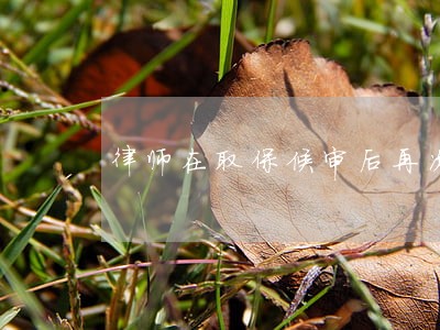 律师在取保候审后再次收费 律师在取保候审后再次收费