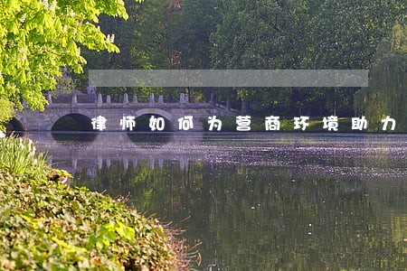 律师如何为营商环境助力 律师如何为营商环境助力