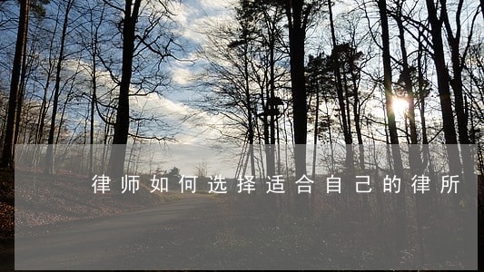律师如何选择适合自己的律所