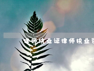 律师执业证律师执业资格证 律师执业证律师执业资格证