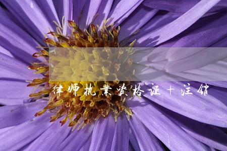 律师执业资格证+注销