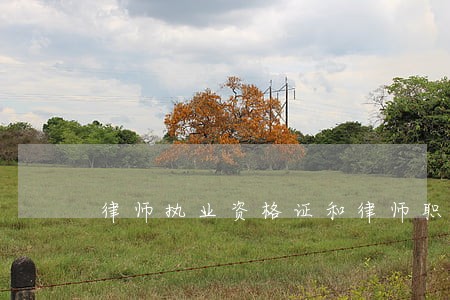 律师执业资格证和律师职业资格证 律师执业资格证和律师职业资格证