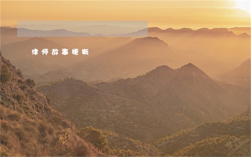 律师故事梗概 律师故事梗概